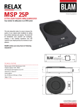 BLAM MSP 25P Extra Slim Passive Mini Subwoofer Owner's manual
