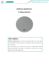 DSPPA DSP5211, DSP5211C Ceiling Speaker User manual