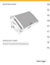 Behringer F1320D Quick start guide