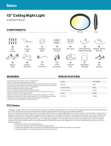 Sunco Lighting 13 Inch LED Ceiling Night Light Selectable CCT User manual