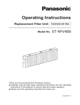 Panasonic ET-RFV400 Projector Air Filter Fit User manual