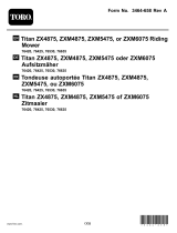 Toro Titan ZXM4875 Zero Turn Riding Mower User manual