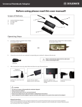 Xilence XM010 90W Mini Universal Notebook Adaptor User manual