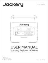 Jackery Explorer 1500 Pro Portable Power Station User manual