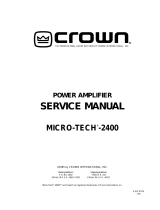 Crown Audio 2400 User manual