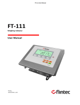 Flintec FT-111 Weighing Indicator User manual