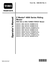Toro 52in Z Master 4000 Series Riding Mower User manual