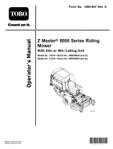 Toro Z Master 48in 8000 Series Riding Mower User manual