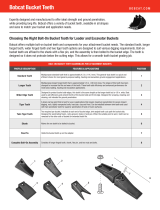 Bobcat P015 Bucket Teeth User guide