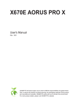 Gigabyte X670E AORUS PRO X Owner's manual