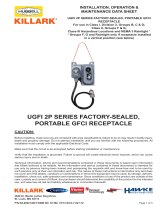 KILLARK UGFI 2P Series Factory Sealed Portable GFCI Receptable Installation guide