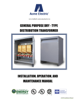 Acme Electric General Purpose Dry-Type Distribution Transformer Installation guide