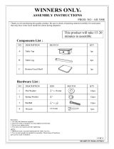 Winners Only AH300E Assembly Instructions