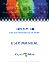 Crystal Vision TANDEM-100 User manual