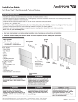 Andersen E-Series Clad Mechanically Fastened Windows Installation guide