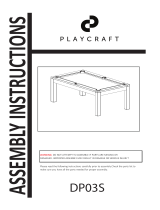 Playcraft Monaco Pool Table Owner's manual