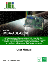 IEI Integration IMBA-ADL-Q670 User manual