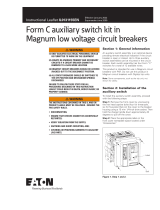 Eaton IL0131155EN: Form C auxiliary switch kit in Magnum low voltage circuit breakers Owner's manual