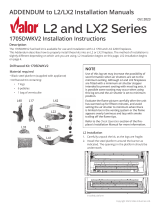 Valor 1700K-2200K-Addendum-1705DWKV2 Owner's manual