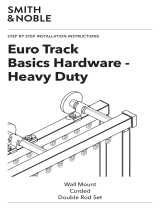 Smith & Noble Euro Track Heavy Duty Corded Wall Mount Double Rod Installation guide