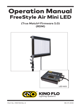 Kino Flo FreeStyle Air Mini LED DMX 5.0 User manual
