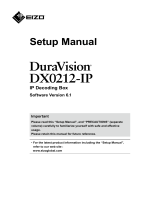 Eizo DX0212-IP Owner's manual