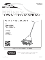 Brinly 18″ Push Spike Aerator with 3D Galvanized Steel Tines Owner's manual