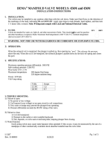 Dema Pilot-Piston High Pressure Manifold Instruction Sheet