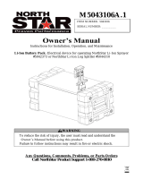 NORTHSTAR 60V/30Ah Li-Ion Battery for Battery-Powered Skid Sprayer and Log Splitter Owner's manual