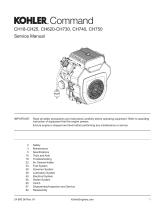 Kohler Engines Command Pro Horizontal Simplicity Replacement Engine Owner's manual
