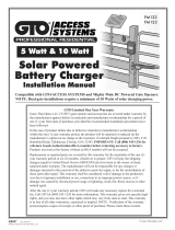 Mighty Mule 10 Watt Solar Gate Battery Charger Owner's manual