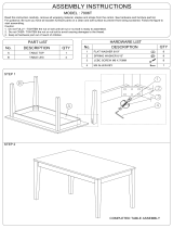 Baxton Studio RH7006-Walnut Brown-DT Assembly Instructions