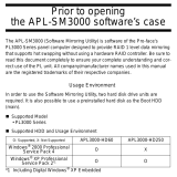 Pro-face Prior to opening the APL-SM3000 Software's case Owner's manual