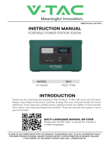 V TAC V-TAC VT-1001N Portable Power Station User manual