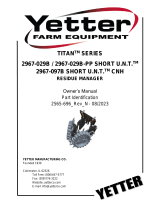 Yetter 1) 2967-029B/097B Short Floating Row Cleaner (August 2021 and newer) Owner's manual