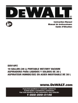 DeWalt DXV10PZ User manual
