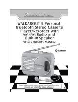 Sharper Image Studebaker Personal Cassette Player User manual