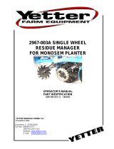 Yetter 2967-003 Single Wheel Row Cleaner - Monosem Owner's manual