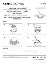 CREE LIGHTING CDR Series Trim Ring and Decorative Baffle Installation guide