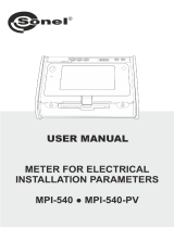 Sonel MPI-540-PV Solar User manual