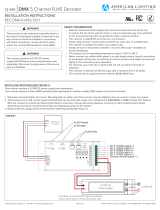 American Lighting 12-24V DMX 5 Channel RJ45 Decoder Installation guide