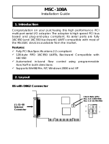ANTAIRA MSC-108A Installation guide