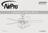 Progress Lighting P250085 AirPro 52-Inch Ceiling Fan Installation guide