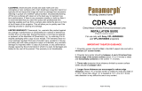 Panamorph CDR-S4 Direct Attach Cinema Format Conversion Lens Installation guide