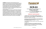 Panamorph DCR-S3 Installation guide