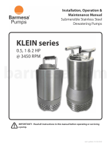 Barmesa Pumps 2KLEIN-101 KLEIN Submersible Stainless Steel Dewatering Pumps Installation guide