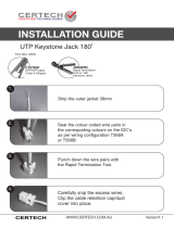 CERTECH UTP Keystone Jack 180 Installation guide