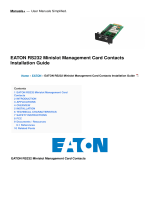 Eaton RS232 Minislot Management Card Contacts Installation guide