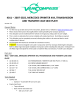 VAN COMPASS 4011 Transmission and Transfer Case Skid Plate Installation guide