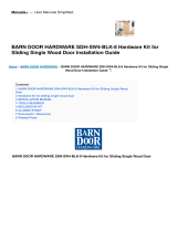 BARN DOOR HARDWARE SDH-SW4-BLK-8 Hardware Kit for Sliding Single Wood Door Installation guide